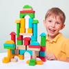 Creative Blocks Wooden Set With 50 Big Pieces For Kids Learning And Imagination