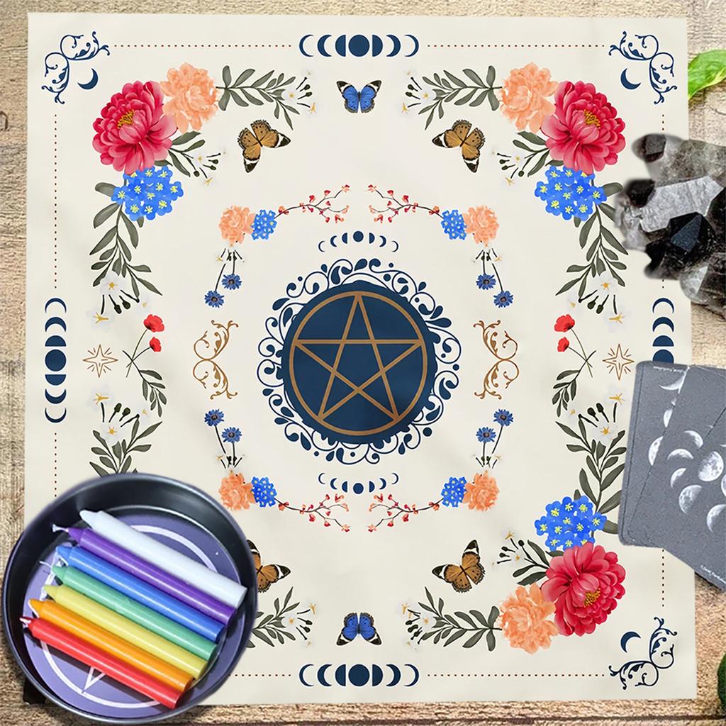 Divinations Tablecloth Eye Moon Pattern Astrology Tarots Card Tablecloth Altars Cloth Divinations Board Game Accessory