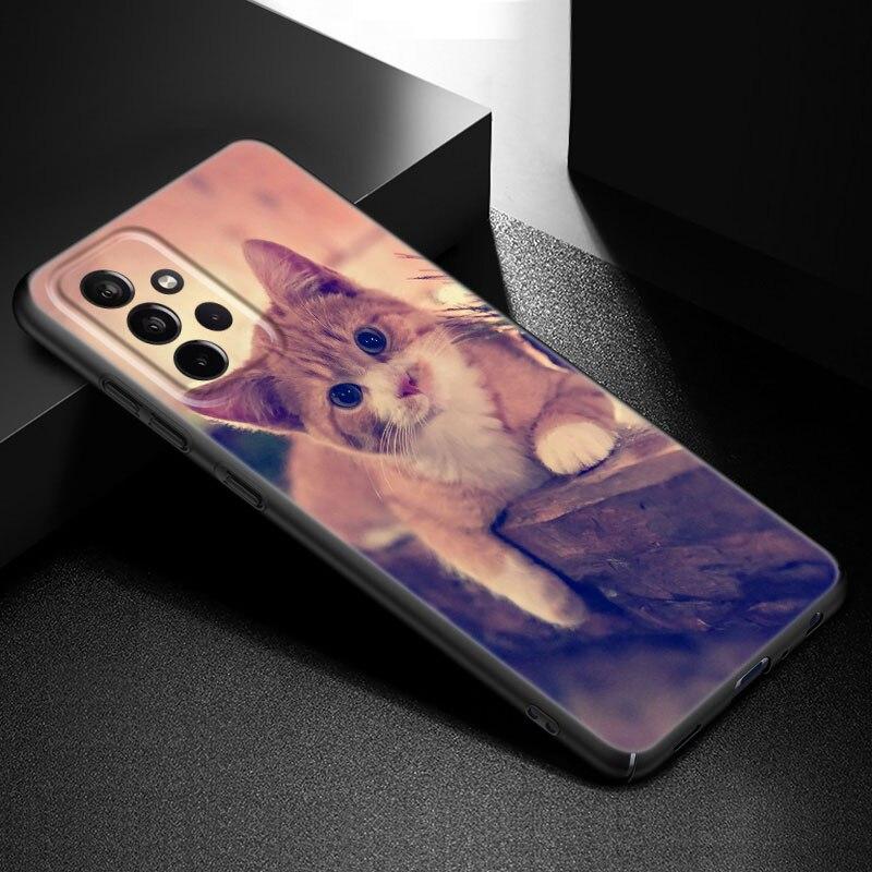 Милый кавайный чехол для телефона с котенком и кошкой для Samsung Galaxy A21 A30 A50 A52 S A13 A22 A32 A33 A53 A73 5G A11 A12 A31 A51 A70 A71 A72