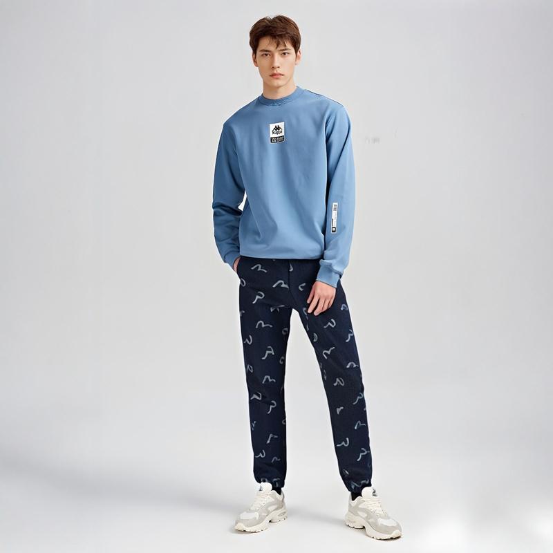 EVISU Jeans Men's Denim Blue Moderate Cuffed Pants 2ESHTM2JO121XXDN