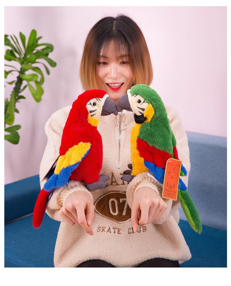 Креативная милая плюшевая игрушка попугай ара - Забавная кукла-птица и подарок на день рождения для детей