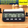 Digital Chess Timer Professional Chess Clock Multifunctional Digital Watch Accurate Count Up Count Down Timer Game Stopwatch