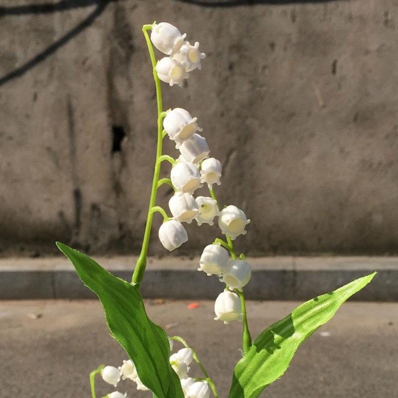 6 шт. Свадебные букеты, аксессуары, имитация ландыша, пластиковые поддельные цветы, украшение для гостиной, спальни