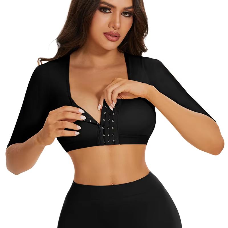 Breast Support Push Up Tops Upper Arm Shapers Compression Half Sleeves Women Arm Shapewear Humpback Posture Corrector Shoulder