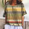 Plus Size Summer Plaid T Shirt for Women O Neck Casual Sweatshirt New Tees Harajuku Clothing Loose Short Sleeve Blouse Female Fashion Tops