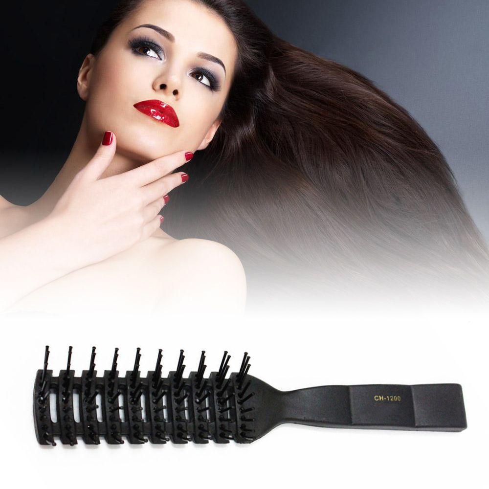 Detangling Professional Plastic Curl Hair Brush Salon Styling Tool Wide Tooth Comb Hairdressing