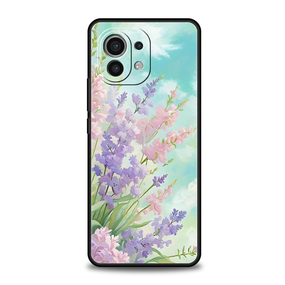 Чехол для телефона Cover для Xiaomi Mi 17 15 14 13 12 11 Ultra 15T 14T 13T 12T 11T Pro Lite 5G Мягкий ТПУ Capas Мультяшный Цветок Fundas Сумки