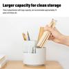 Large Capacity 360° Rotating Pen Holder Desk 3-Grid Pencil Storage Box Organizer Makeup Brush School Pen Stand Office Storage