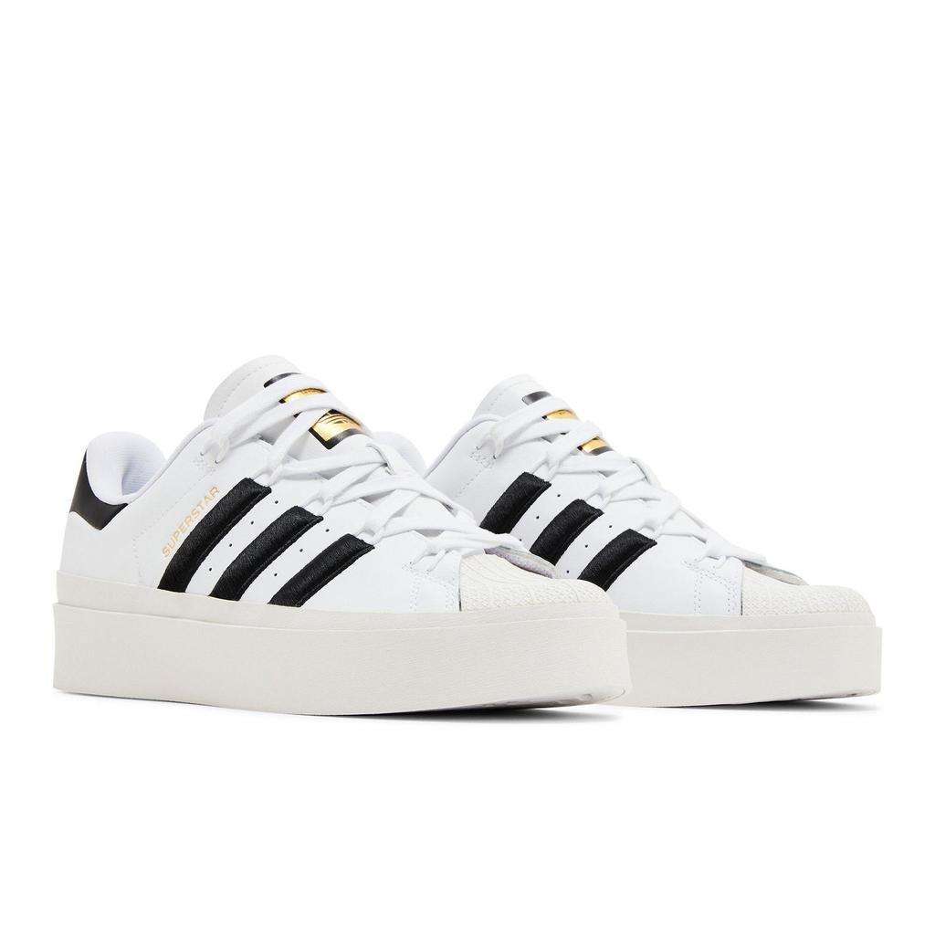 adidas Womens Superstar Bonega 'White Black Gold Metallic' (women's sizes) Cloud White / Core Black / Gold Metallic Skateboard Shoes GX1840