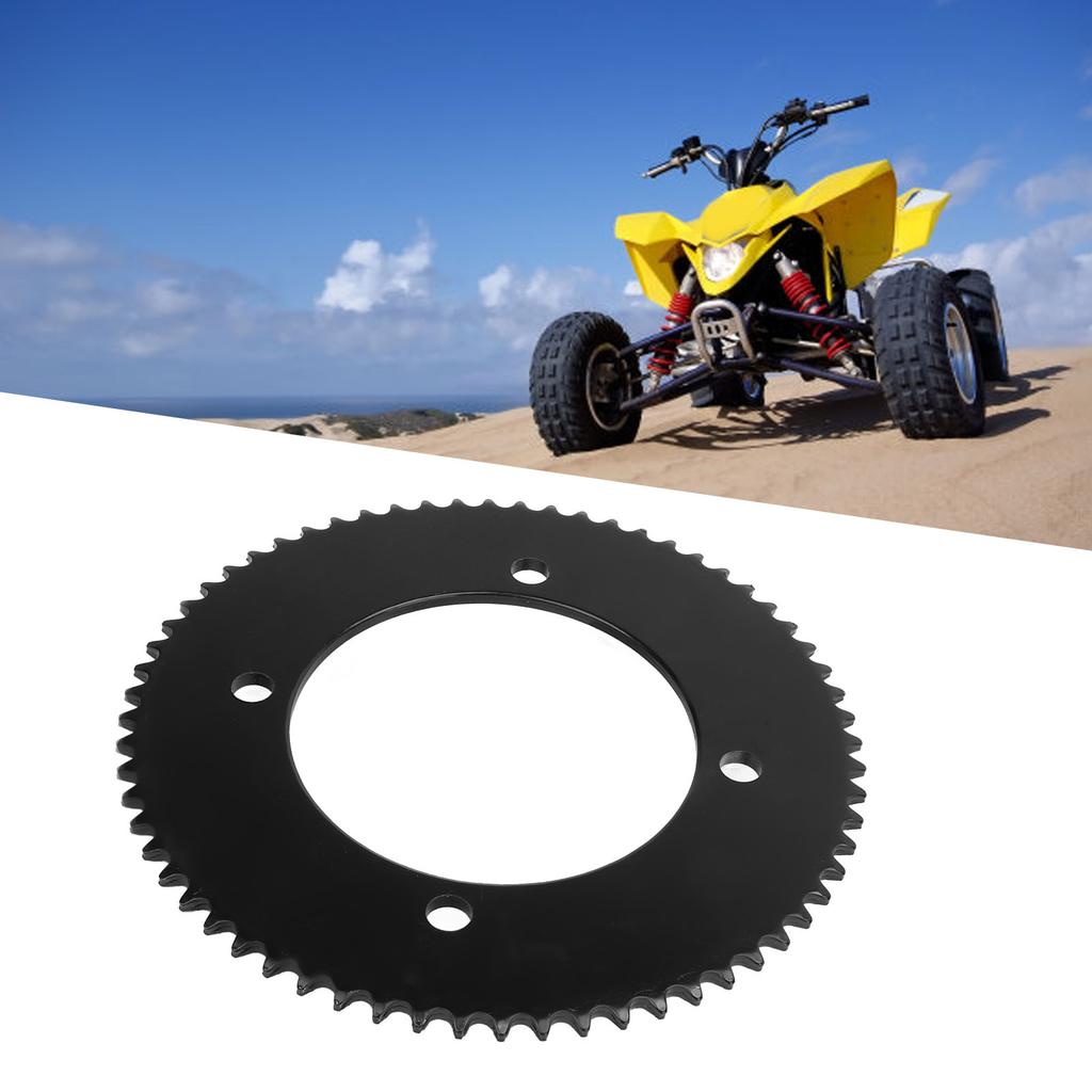 T8F 64T Rear Sprocket Steel 4 Hole 90mm Rear Wheel Drive Chain Sprocket for DIY ATVs Bikes Karts