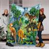 Dinosaur Adventure Blanket Perfect All Seasons Soft Comfortable Sofa Office Nap Travel Birthday Gift Christmas Present