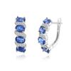 925 Sterling Silver Earrings 5.6ct Natural Blue Kyanite Gesmtones Fine Jewlery for Women Wife Mom Nice Gift with Jewelry Box