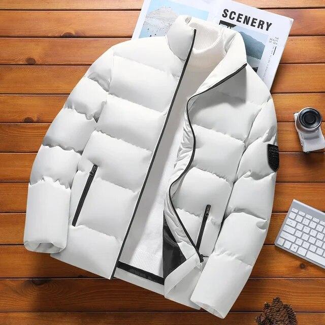 Парка Куртка Мужская Осень Зима Хлопок Стеганый Теплый Пуховик Молодежь