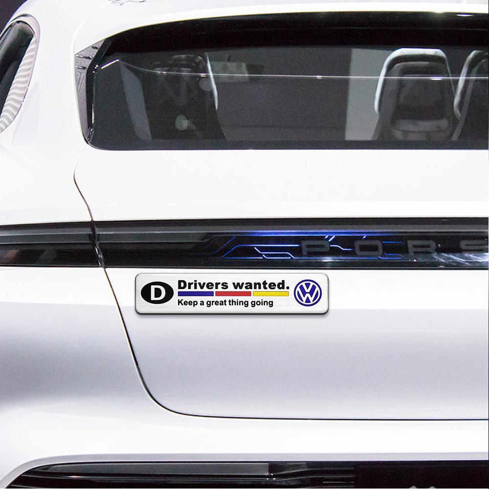 OPQ1 Car Accessories 3D Metal Alloy Car Motorsport Logo Body Trunk Sticker for Volkswagen VW Golf 6 7 8 Passat CC 4 Motion MTM Blue