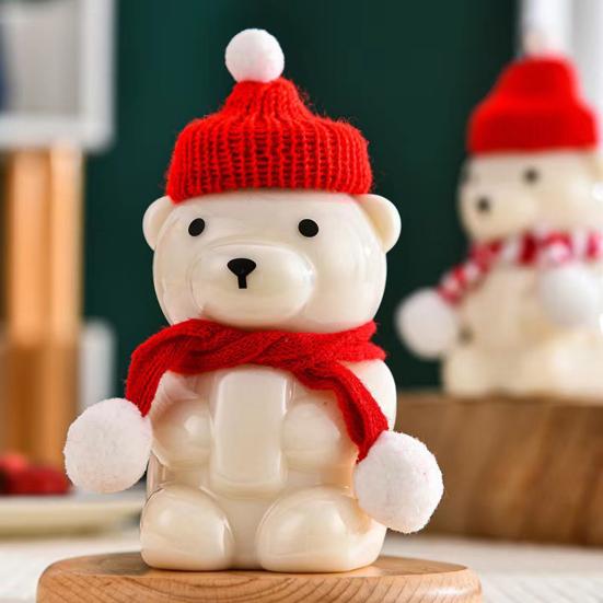 Бутылка для напитков с тематикой медведя Милый тамблер для чая и кофе со льдом Портальный стакан для холодных напитков с крышкой Подарок на день рождения и Рождество для детей и подростков