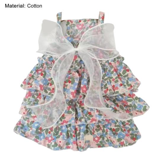 Платье для домашних животных Очень мягкий цветочный узор Красивый безворсовый удобный декоративный хлопковый цветок