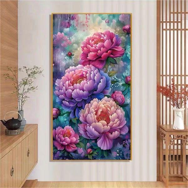 5D алмазная картина полный алмаз красный как Xia крест вышивка мозаика искусство новая гостиная крыльцо красивая мечта пионы цветы украшение своими руками