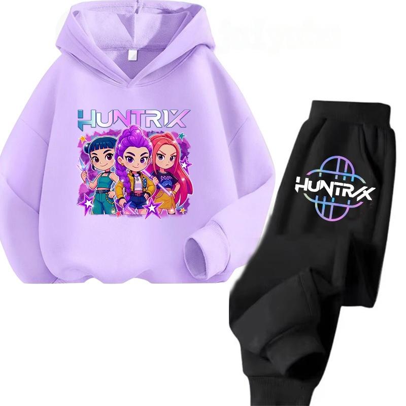 2025 Фильм Корейский Стиль Комплекты Детские Худи Kpop Охотники на Демонов Свитшот-Пуловер Спортивный Костюм Мультяшные Девочки Мальчик Детская Одежда