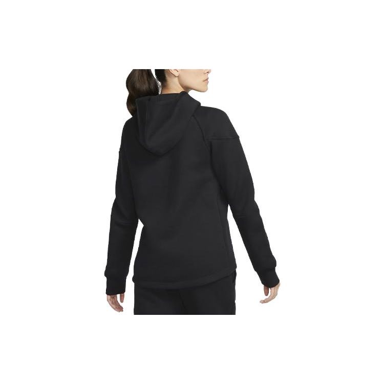 Nike Спортивная одежда Женская толстовка Tech Fleece Windrunner на молнии Черный/Черный Женская уличная одежда FB8338-010
