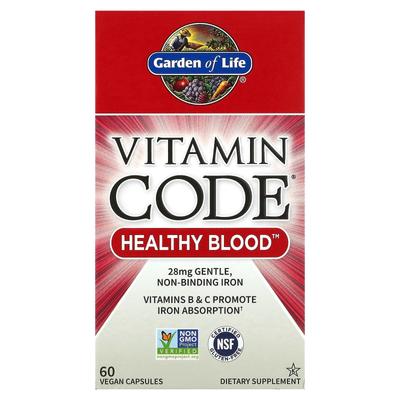 Vitamin Code, Здоровая кровь, 60 вегетарианских капсул