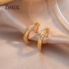 ZAKOL Cute Romantic Lovely Clear Stone Flower Convenient Simple Earrings Copper Cubic Zirconia For Women Party Jewelry EP2120