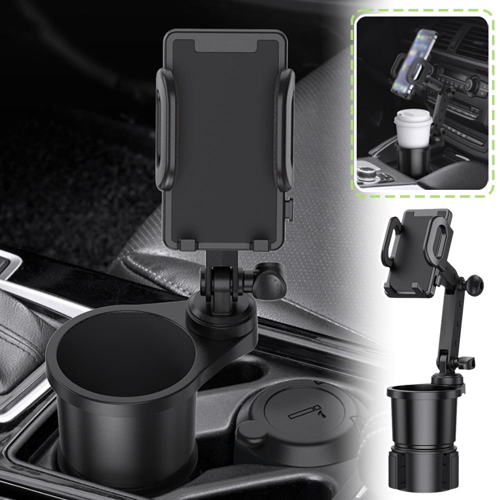 2 In 1 Car Phone Holder Cup Holder Adapter 360 Degree Adjustable Car Cup For Bottle Beverage Auto Interior Accessory