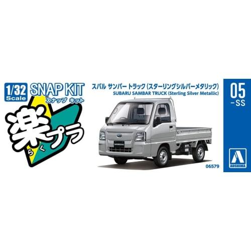 Aoshima Bunka Kyozai Масштаб 1/32 Rakupla Сборный набор № 05-SS Subaru Sambar Truck Серебристый металлик Предварительно окрашенный пластиковый набор (Автомобиль)
