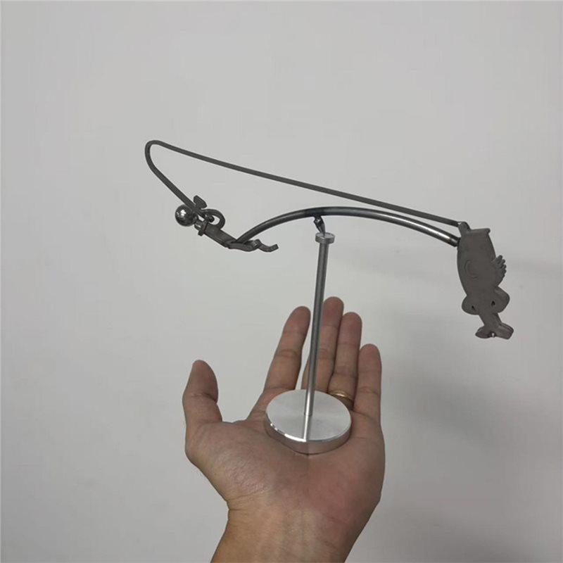 2025 Trend Fishing Balance Sculpture-Art For Your Space, Balance Art, Fisherman Home Decorations