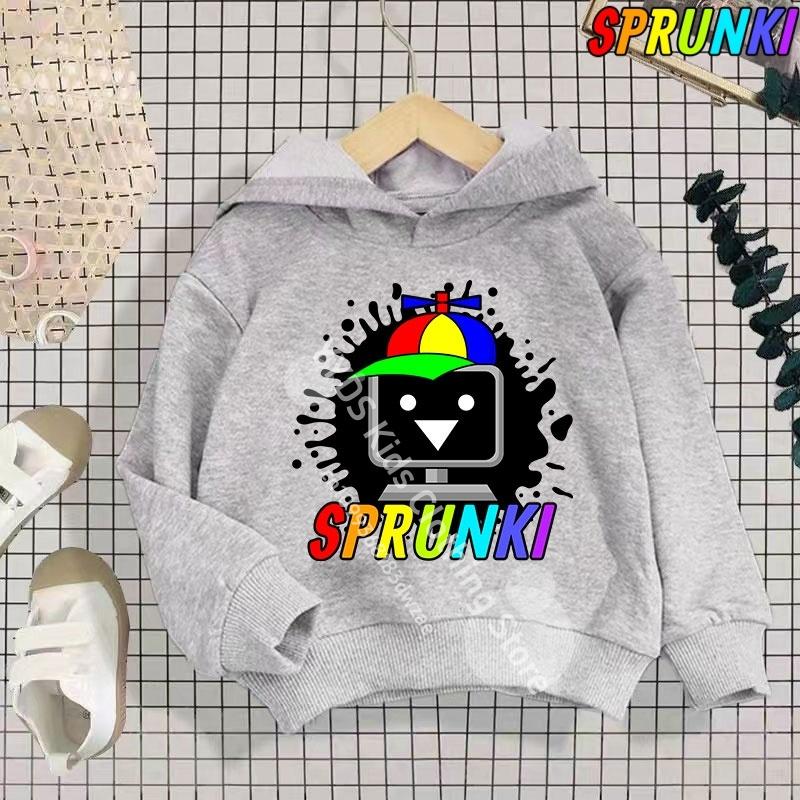 Hot Game Incredibox Sprunki Hoodie for Kids Hoody Sweatshirts for Teen Boys Cartoon Coats for Girls, Casual Outerwear for Baby