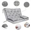 Garden Cushion for Bench with High Side and Piping, Swing, Waterproof with Strings Tied + Small Cushions