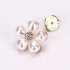 Anti-glare Rose Brooch, Cardigan Collar Pin, Crystal Collar Flower Women's Shirt Collar Button