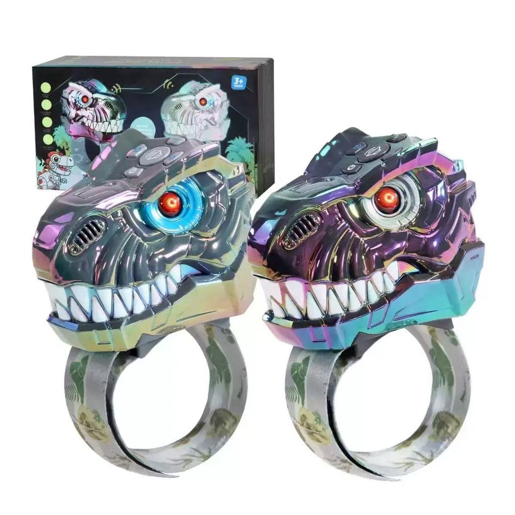 Flash Color Mechanical T-Rex Wrist Walkie Talkie, Kids Toy with Light, Music & Sound