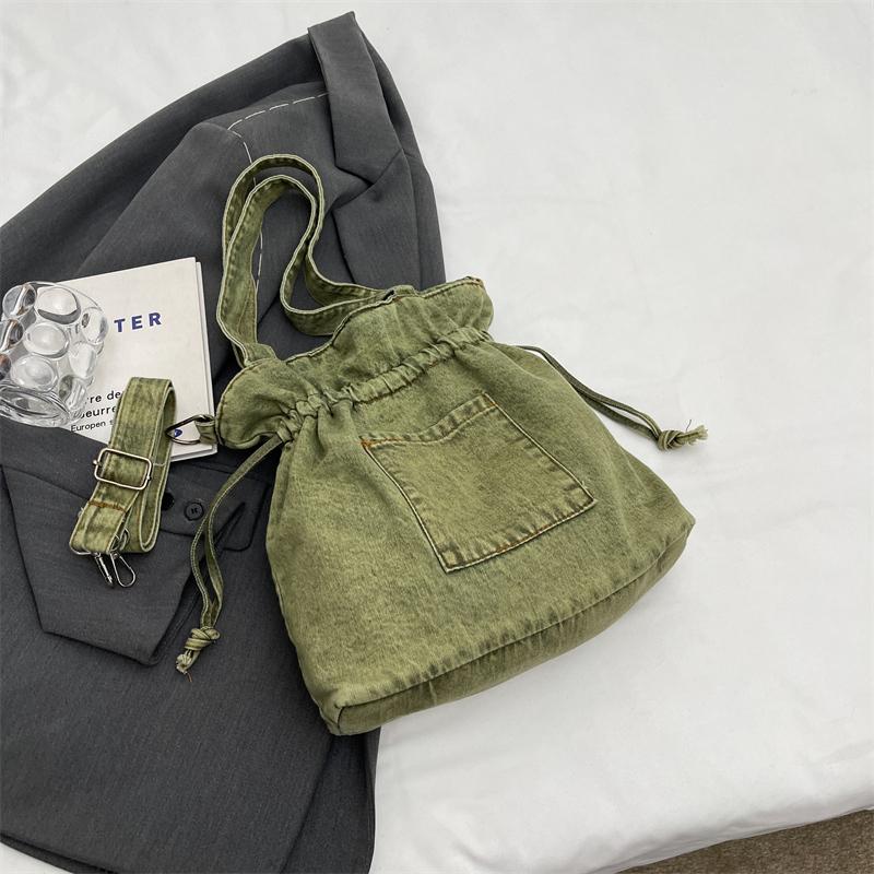 Джинсовая сумка Женская сумка на шнурке Сумка через плечо через плечо