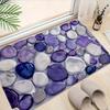 1Pcs Anti Fatigue Kitchen Rugs,   Purple Pebble Print Waterproof Non-Slip Thick Cushioned Kitchen Mat Heavy Duty Comfort Standing Mat for Kitchen