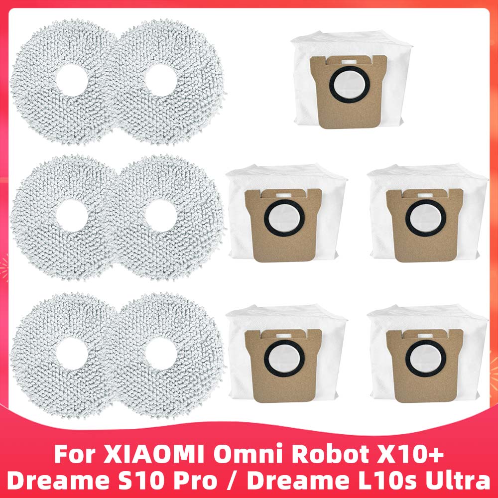 Подходит для ( Xiaomi Mijia Omni Robot X10+ / Dreame S10 Pro / Dreame L10s Ultra SE ) Щетка Фильтр Швабра Пылесборник Аксессуар