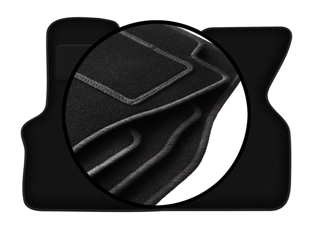Complete set of velour floor mats for: Volkswagen Transporter T4 delivery van (1992-2003)
