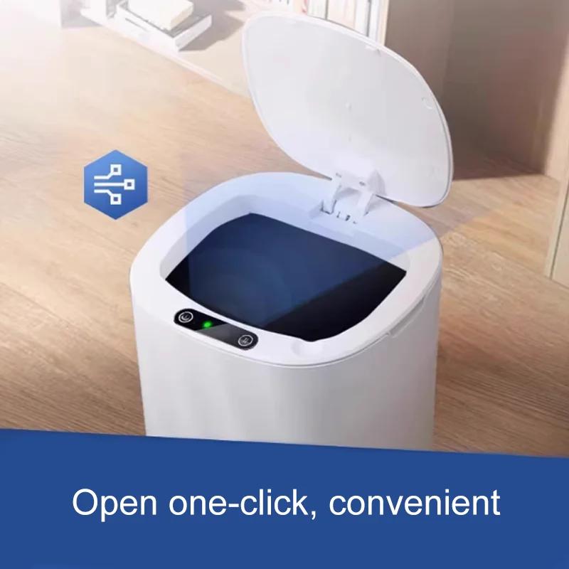 Intelligent Sensor Trash Can Automatic Flip Lid Garbage Classification Household Office Kitchen Bathroom and Medical Trash Can