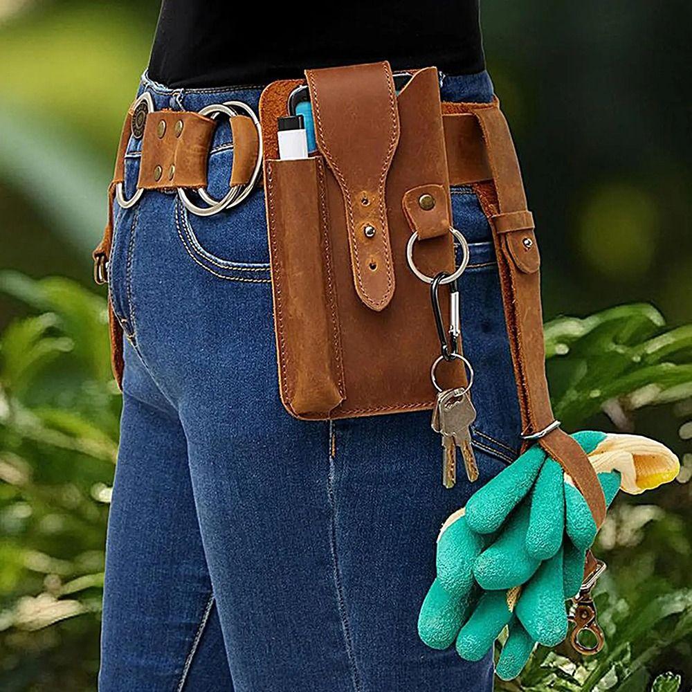 Rivet Decor Tool Pouch Punk Style Hip Bag Florist Tool Utility Belt Outdoor Activities
