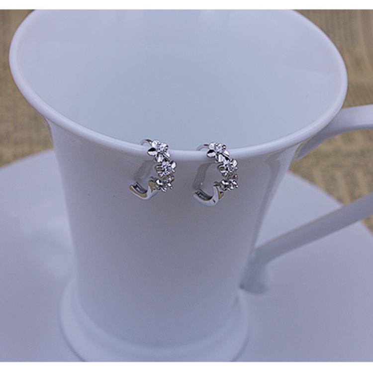 Женские корейские модные антиаллергенные 925 посеребренные мини-милые простые серьги-кольца женские украшения для ушей серьги Рождественский подарок