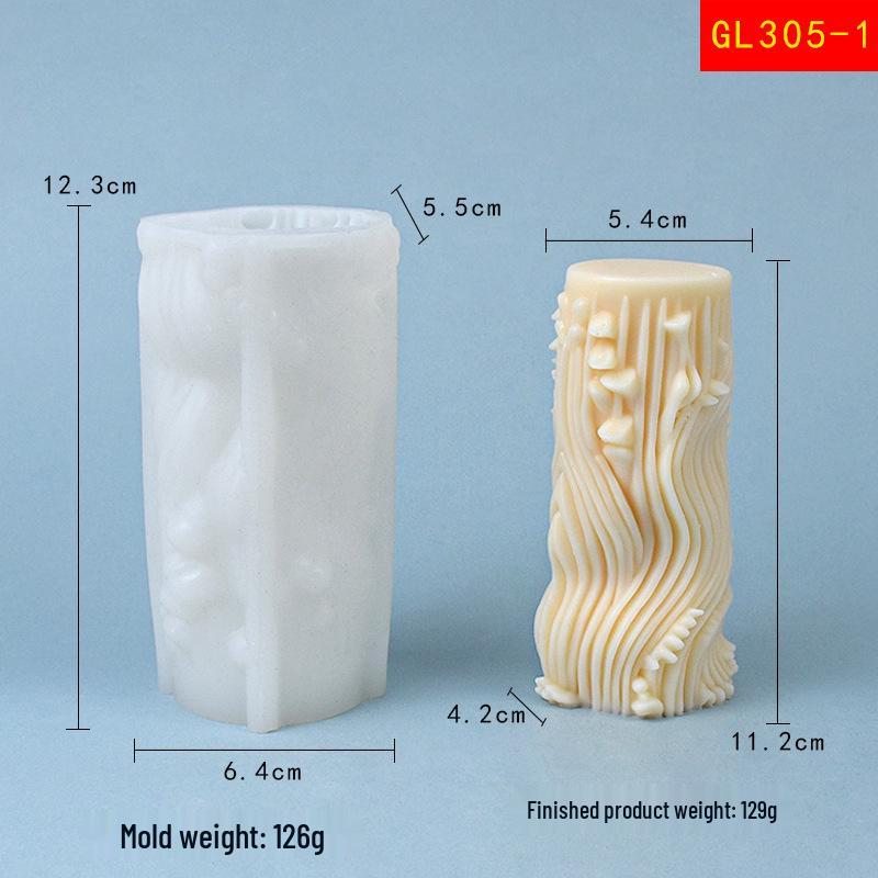 Европейские силиконовые формы с несколькими цилиндрами для ароматических свечей, столбиков, подарочных украшений и диффузорных камней