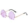 Flower Shape Metal Sun Glasses Unique Funny Shades Rimless  Sunglasses  for Photo Props, Party
