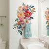Креативные настенные стикеры с цветами и зелеными листьями для спальни, гостиной, домашнего фона