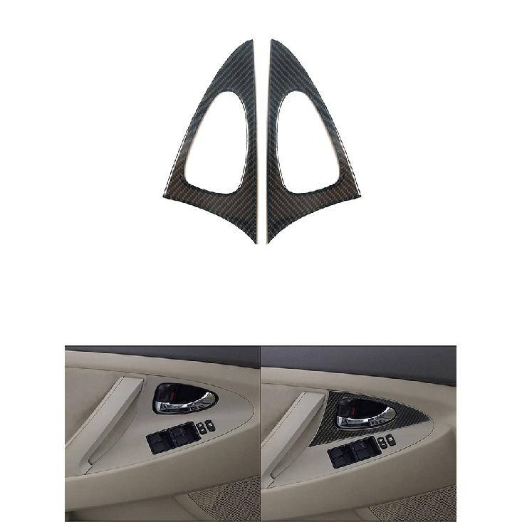 Для Toyota Camry 07-11 наклейки из углеродного волокна на центральной консоли, панель переключателей кондиционера, задняя панель, боковое вентиляционное отверстие, крышка