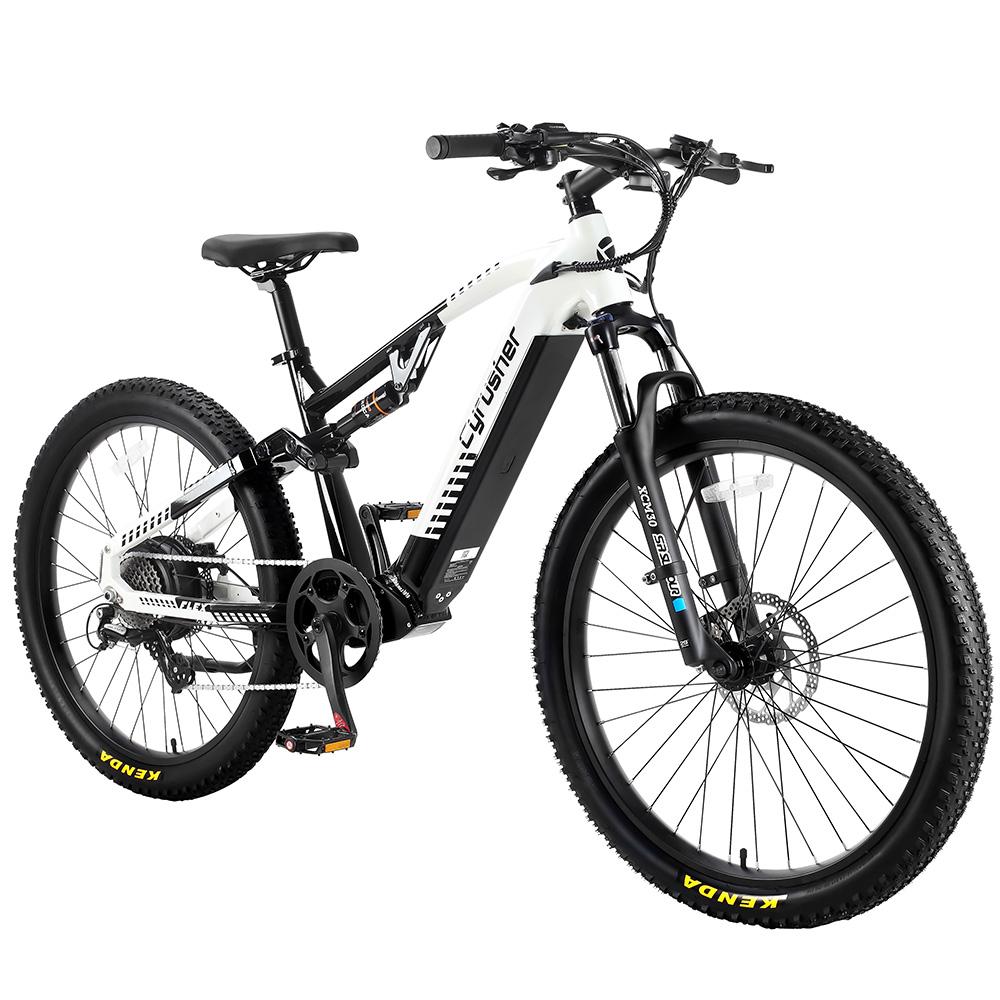 Cyrusher Flex Full Suspension Electric Bike, 48V 15Ah LG Battery,Shimano 8-Speed