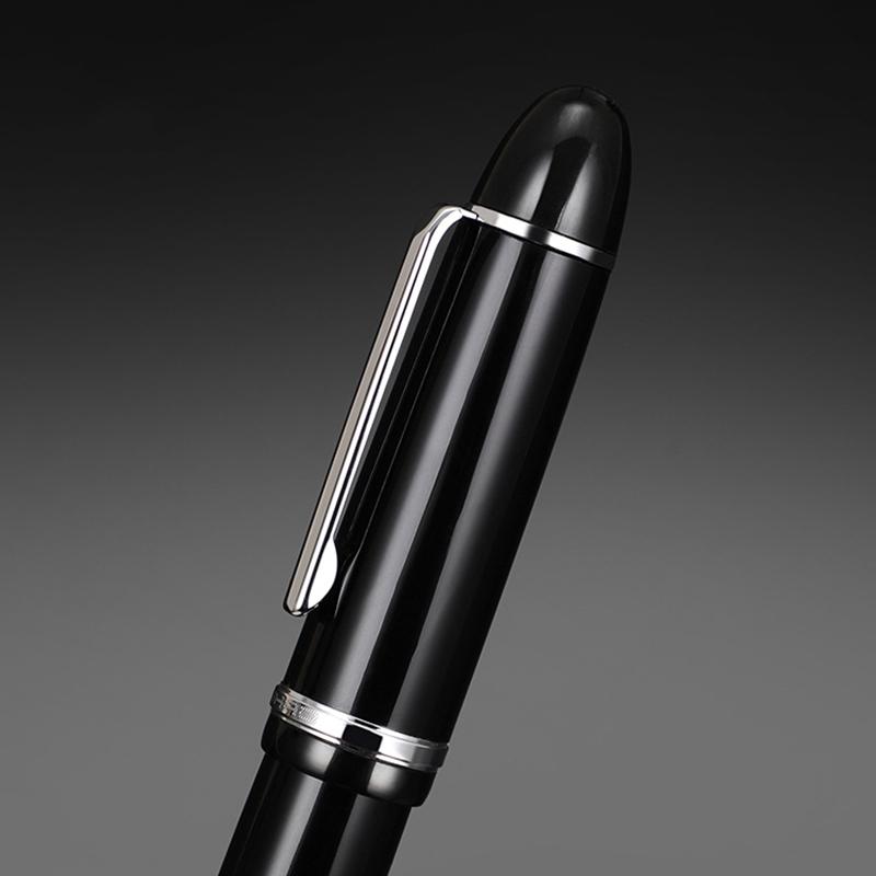 Перьевая ручка Jinhao X159, черный акриловый корпус, серебряная отделка, чернильные ручки Iraurita с тонким пером для письма