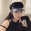 Желаемый темперамент~ Металлическая нашивка плоский верх берет женский элегантный темперамент ретро осень и зима Интернет знаменитость утиный язык