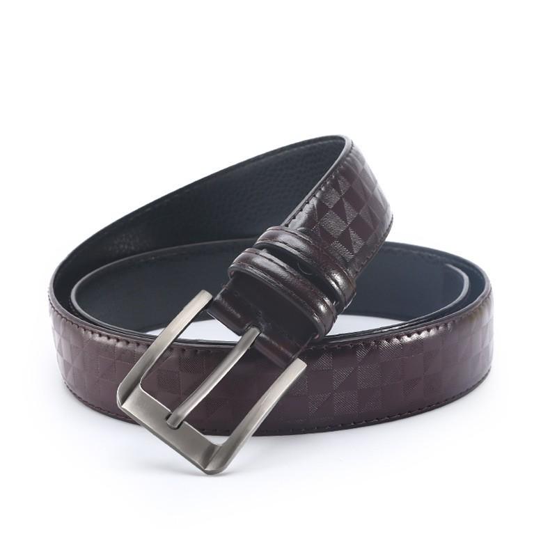 Мужской повседневный ремень из ПУ кожи с пряжкой-штифтом из сплава для джинсов