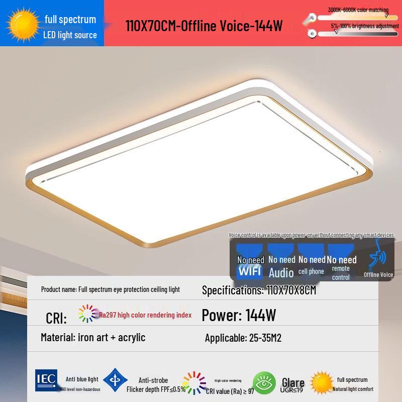 2025 Smart Eye-Protecting Ceiling Light: Elegant Round Design for Bedroom & Living Room