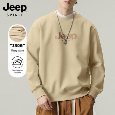 Мужской повседневный свитшот с круглым вырезом и принтом JEEP SPIRIT
