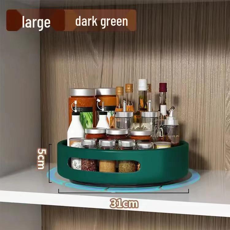 360° Rotating Spice Rack: Multifunctional Kitchen Condiment Storage Box